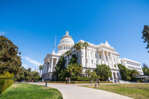 California State Capitol building and the surrounding park