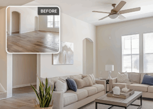 Before and after images of home sfter using windermere ready